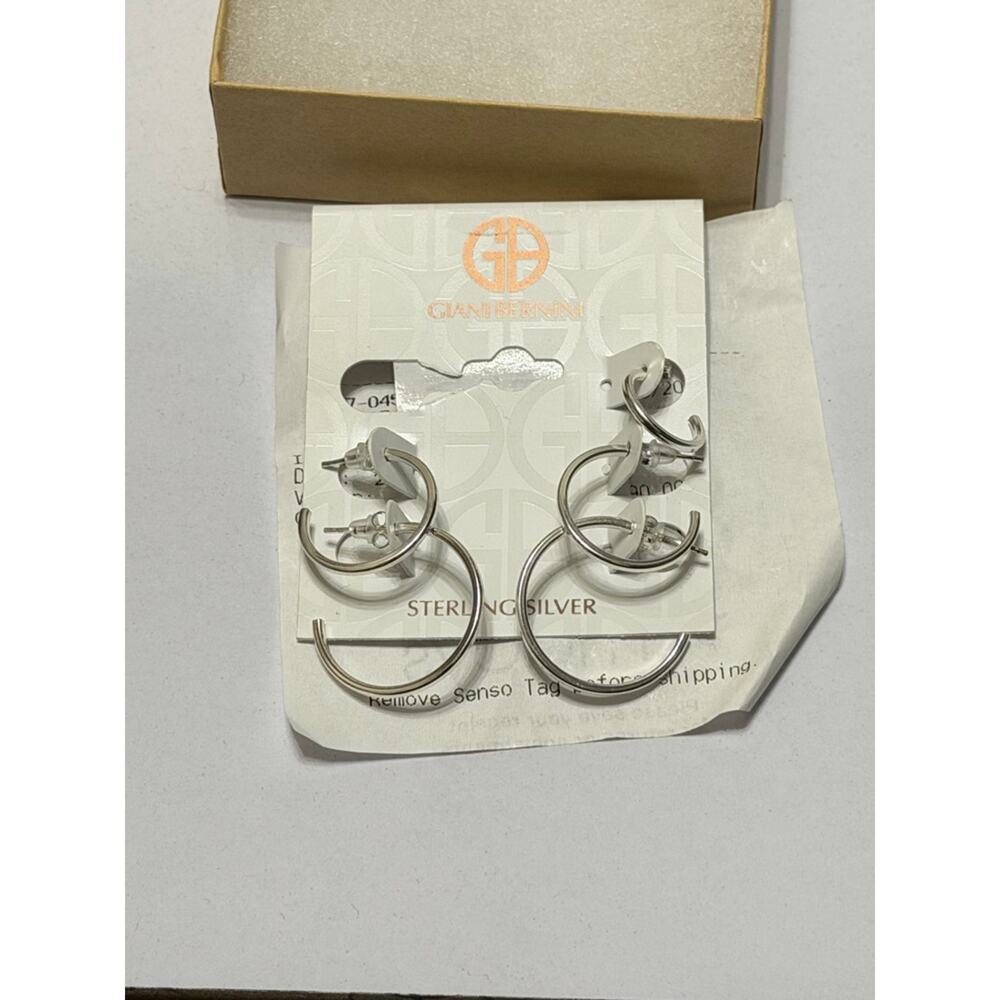 Women's Giani Bernini Sterling Silver Hoop Earrings One Size Silver